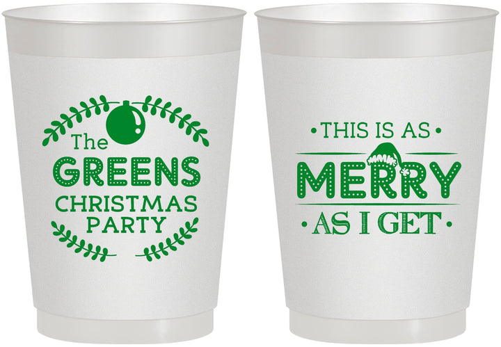 Personalized Christmas 10 oz Frosted Cups - Merry As I Get | 280065