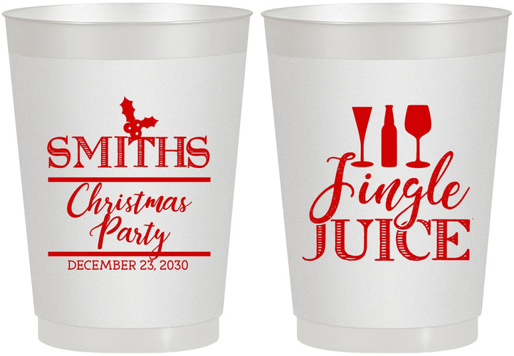 Personalized Christmas 10 oz Frosted Cups - Jingle Juice | 280066