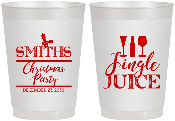 Personalized Christmas 10 oz Frosted Cups - Jingle Juice | 280066
