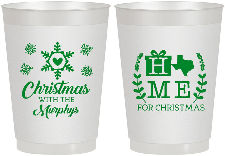 Personalized Christmas 10 oz Frosted Cups - Texas | 280075