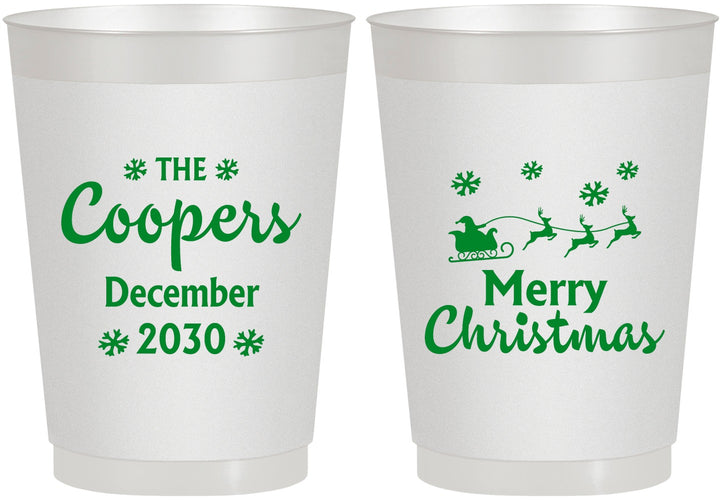 Personalized Christmas 10 oz Frosted Cups - Santa Claus | 280079