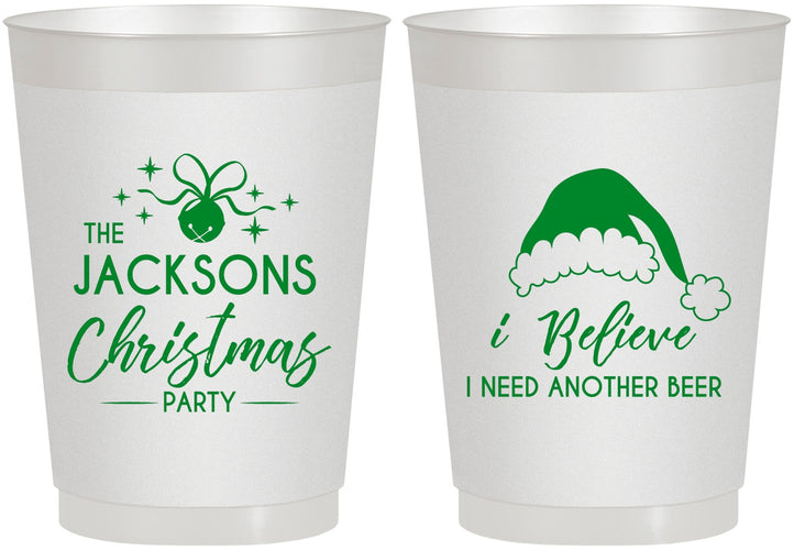 Personalized Christmas 10 oz Frosted Cups - Santa Claus | 280085