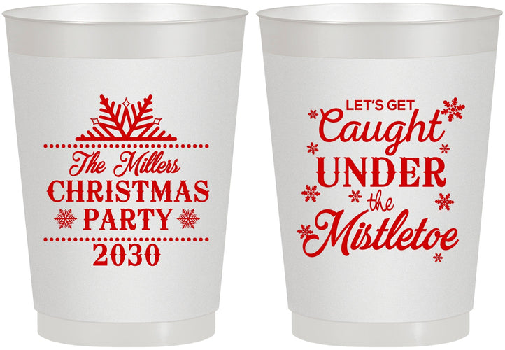 Personalized Christmas 10 oz Frosted Cups - Mistletoe | 280092