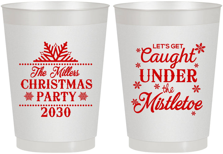 Personalized Christmas 10 oz Frosted Cups - Mistletoe | 280092