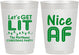 Personalized Christmas 10 oz Frosted Cups - Nice Af | 280093