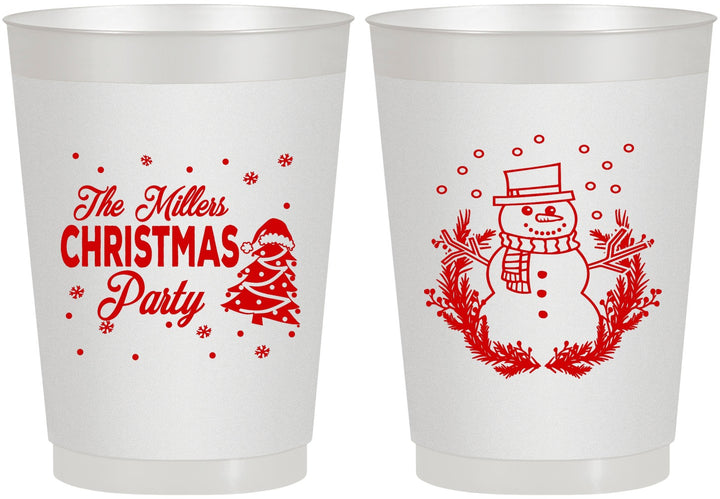 Personalized Christmas 10 oz Frosted Cups - Snowman | 280096