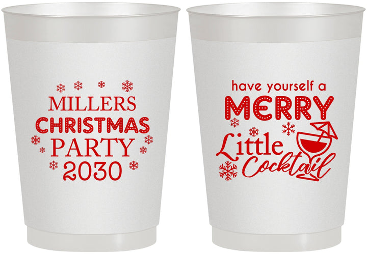 Personalized Christmas 10 oz Frosted Cups - Cocktail | 280098