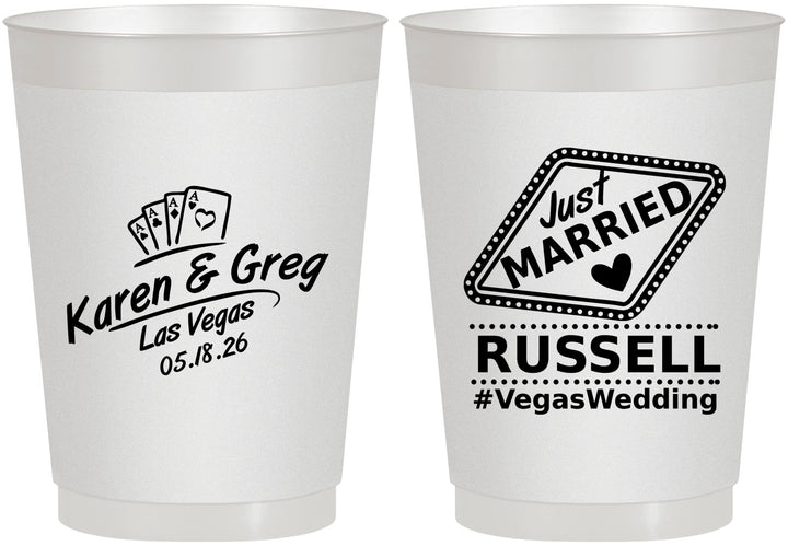 Personalized Wedding 10 oz Frosted Cups - Las Vegas | 285