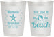 Personalized Wedding 10 oz Frosted Cups - We Did It On The Beach | 287