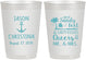 Personalized Wedding 10 oz Frosted Cups - Sandy Feet Salty Kisses | 290