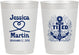 Personalized Wedding 10 oz Frosted Cups - They Tied The Knot Nautical | 293