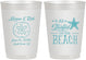 Personalized Wedding 10 oz Frosted Cups - Started On The Beach | 298