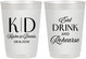 Personalized Rehearsal Dinner 10 oz Frosted Cups - Eat Drink Rehearse | 30000
