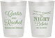 Personalized Rehearsal Dinner 10 oz Frosted Cups - The Night Before | 30006