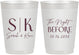 Personalized Rehearsal Dinner 10 oz Frosted Cups - The Night Before | 30009