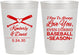 Personalized Wedding 10 oz Frosted Cups - Baseball | 301