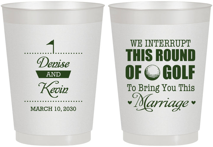 Personalized Wedding 10 oz Frosted Cups - We Interrupt Golf | 309