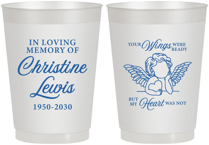 Personalized Memorial 10 oz Frosted Cups - In Loving Memory | 310000