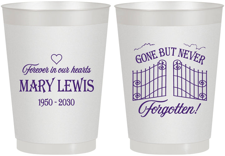 Personalized Memorial 10 oz Frosted Cups - Gone But Never Forgotten | 310001
