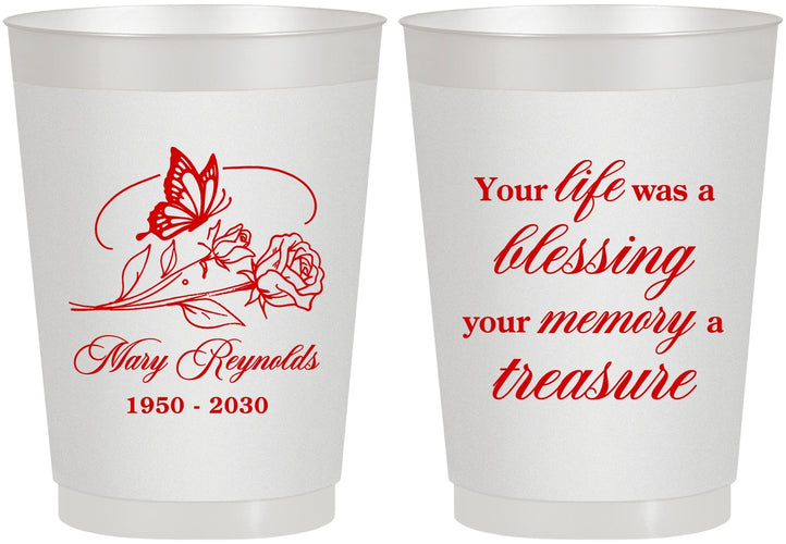 Personalized Memorial 10 oz Frosted Cups - Life Blessing Memory | 310005
