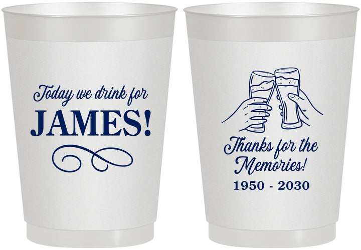 Personalized Memorial 10 oz Frosted Cups - Thanks For The Memories | 310011