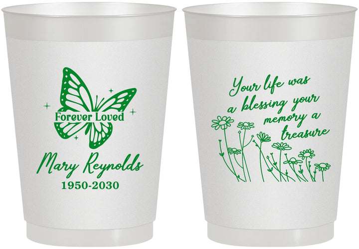 Personalized Memorial 10 oz Frosted Cups - Forever Loved | 310013