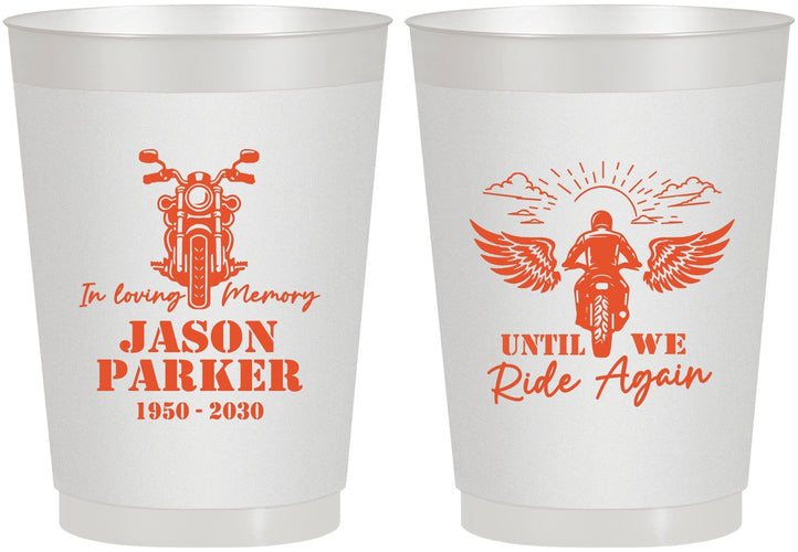 Personalized Memorial 10 oz Frosted Cups - Until We Ride Again | 310016