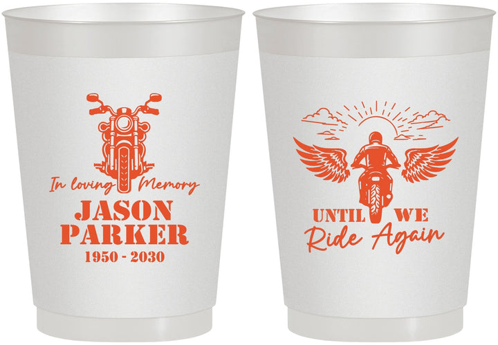 Personalized Memorial 10 oz Frosted Cups - Until We Ride Again | 310016