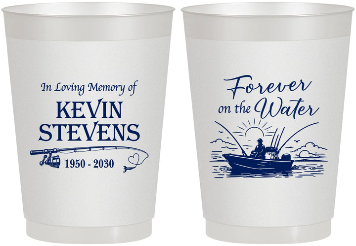 Personalized Memorial 10 oz Frosted Cups - Forever On The Water | 310019