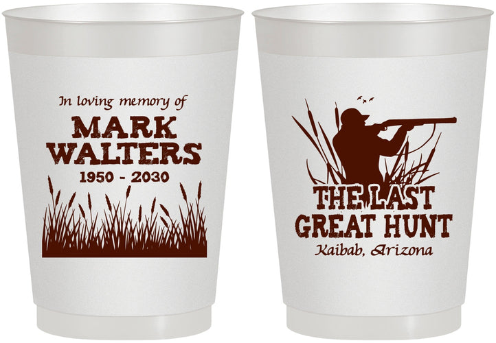 Personalized Memorial 10 oz Frosted Cups - The Last Great Hunt | 310020