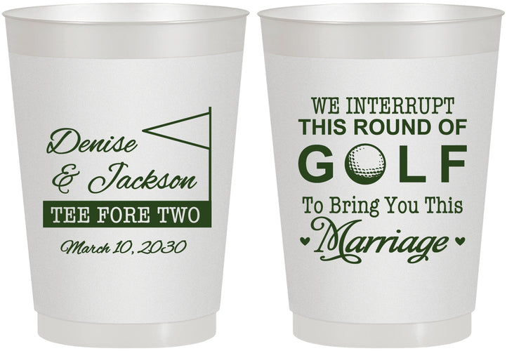 Personalized Wedding 10 oz Frosted Cups - We Interrupt Golf | 315