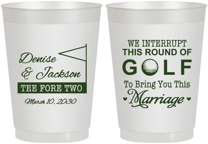 Personalized Wedding 10 oz Frosted Cups - We Interrupt Golf | 315