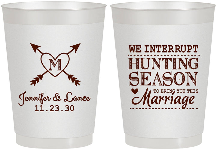 Personalized Wedding 10 oz Frosted Cups - We Interrupt Season | 318