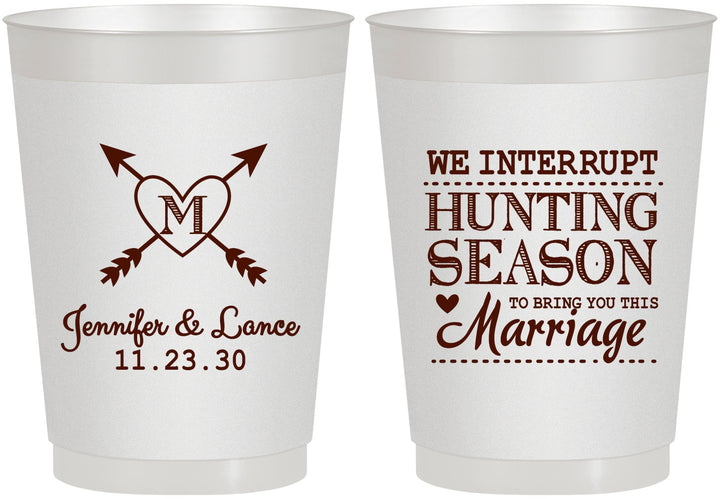 Personalized Wedding 10 oz Frosted Cups - We Interrupt Season | 318