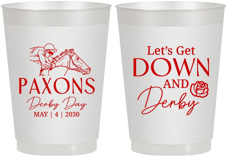 Personalized Derby Day 10 oz Frosted Cups - Lets Get Down And Derby | 320000