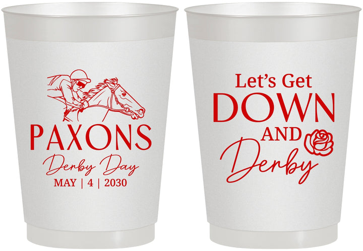 Personalized Derby Day 10 oz Frosted Cups - Lets Get Down And Derby | 320000