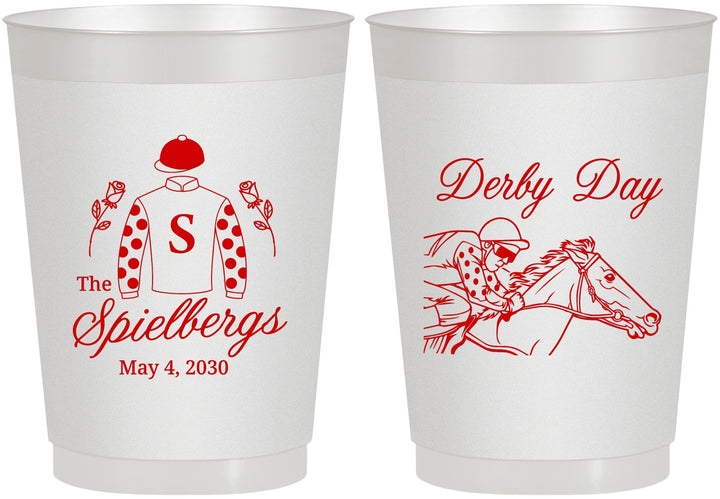 Personalized Derby Day 10 oz Frosted Cups - Horses | 320007