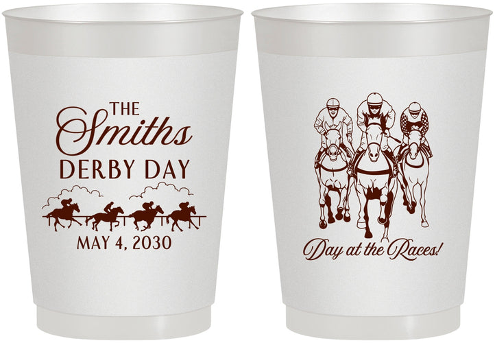 Personalized Derby Day 10 oz Frosted Cups - Day At The Races | 320009