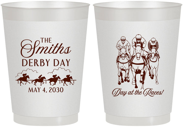 Personalized Derby Day 10 oz Frosted Cups - Day At The Races | 320009