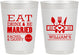Personalized Wedding 10 oz Frosted Cups - Eat Drink Be Married | 324