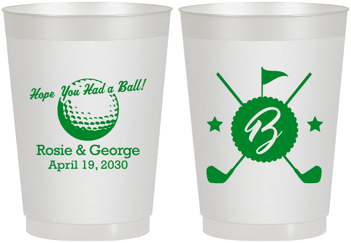 Personalized Wedding 10 oz Frosted Cups - Golf | 325