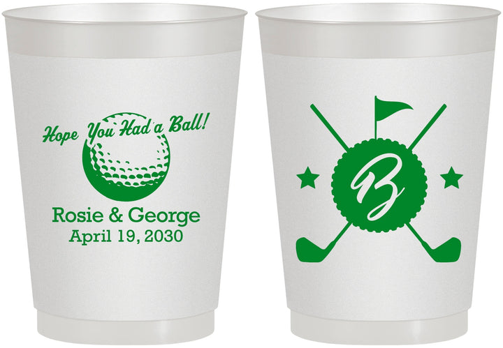 Personalized Wedding 10 oz Frosted Cups - Golf | 325