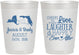 Personalized Wedding 10 oz Frosted Cups - Love Laughter Happily | 329