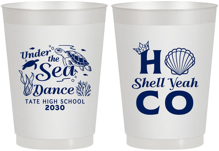 Personalized Homecoming 10 oz Frosted Cups - Hoco Under The Sea | 330003