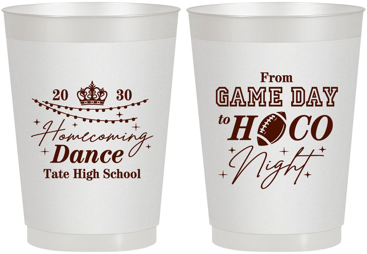 Personalized Homecoming 10 oz Frosted Cups - Gameday To Hoco Night | 330005