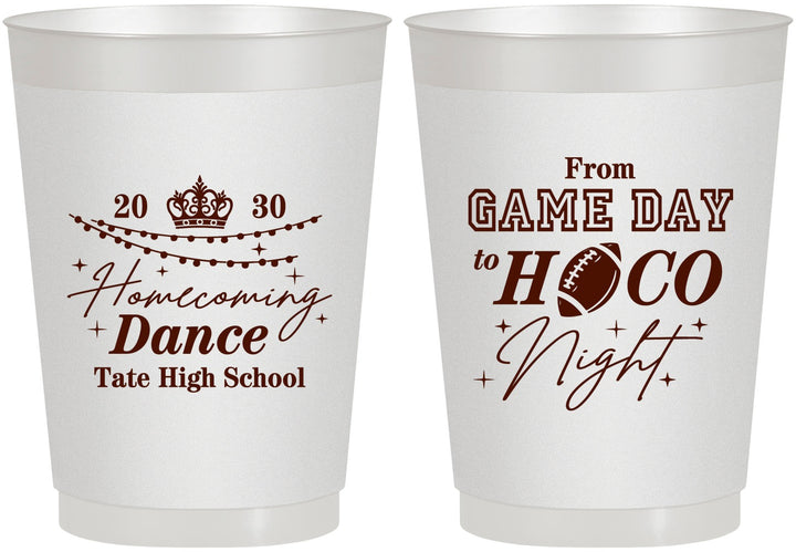 Personalized Homecoming 10 oz Frosted Cups - Gameday To Hoco Night | 330005