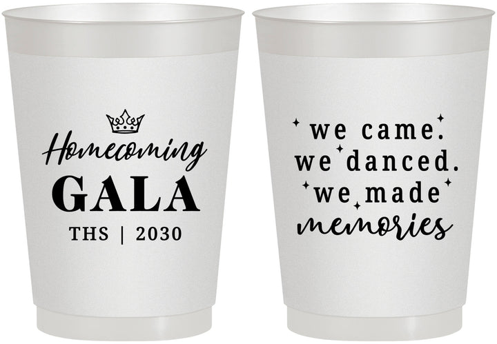 Personalized Homecoming 10 oz Frosted Cups - Danced Made Memories | 330008