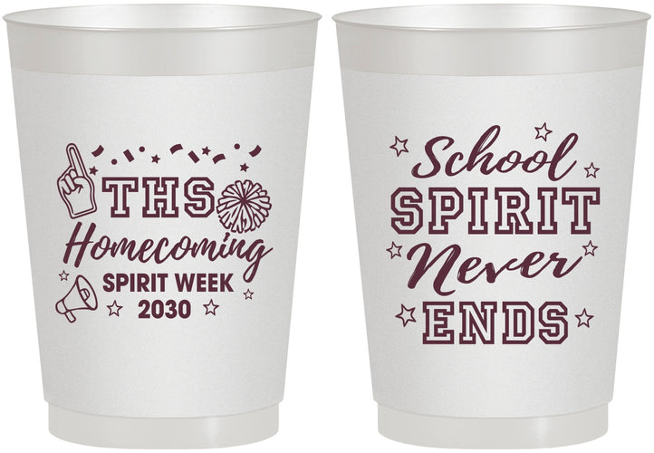 Personalized Homecoming 10 oz Frosted Cups - Spirit Week | 330011