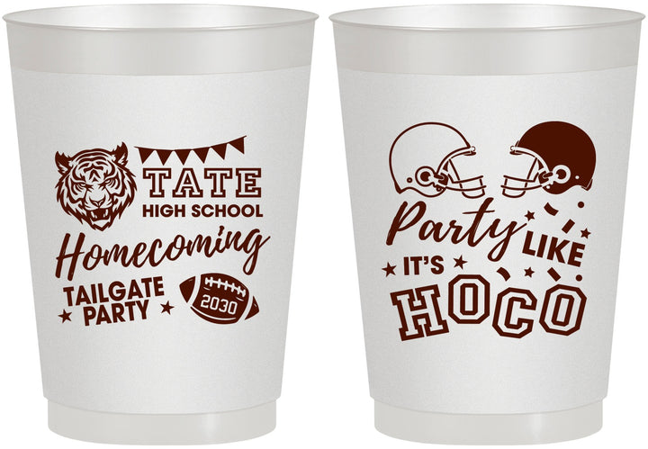 Personalized Homecoming 10 oz Frosted Cups - Party Like Its Hoco | 330012