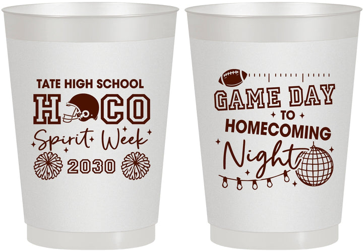 Personalized Homecoming 10 oz Frosted Cups - Spirit Week | 330013
